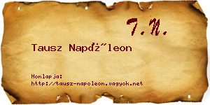 Tausz Napóleon névjegykártya